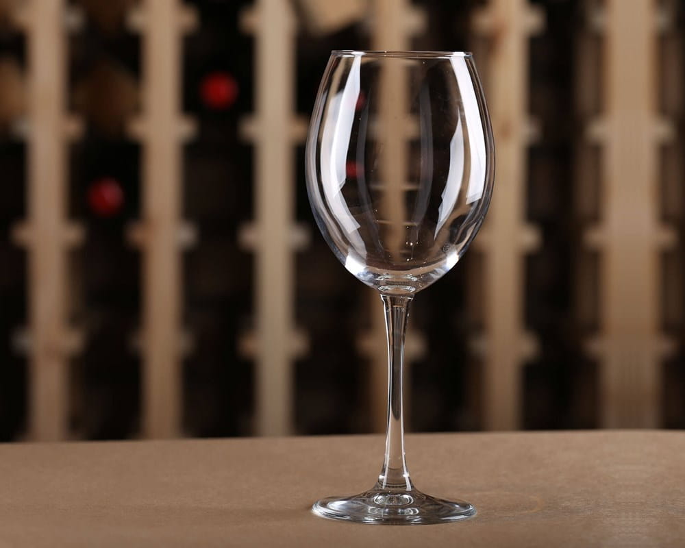 Empty wine glass